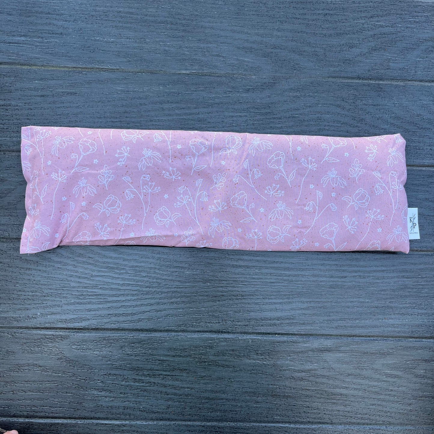 Pink Pencil Flowers - Lavender Rice Bag - Large Hot and Cold Pack