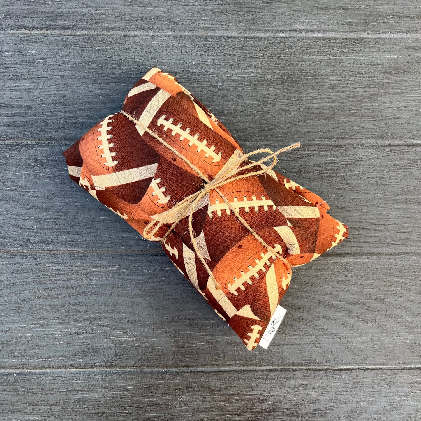 Football - Lavender Rice Bag - Large Hot and Cold Pack
