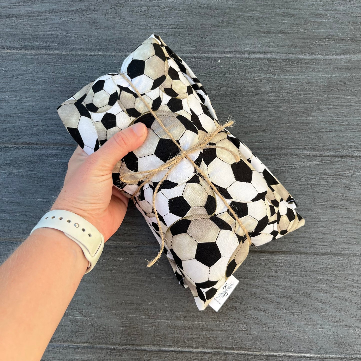 Soccer - Lavender Rice Bag - Large Hot and Cold Pack