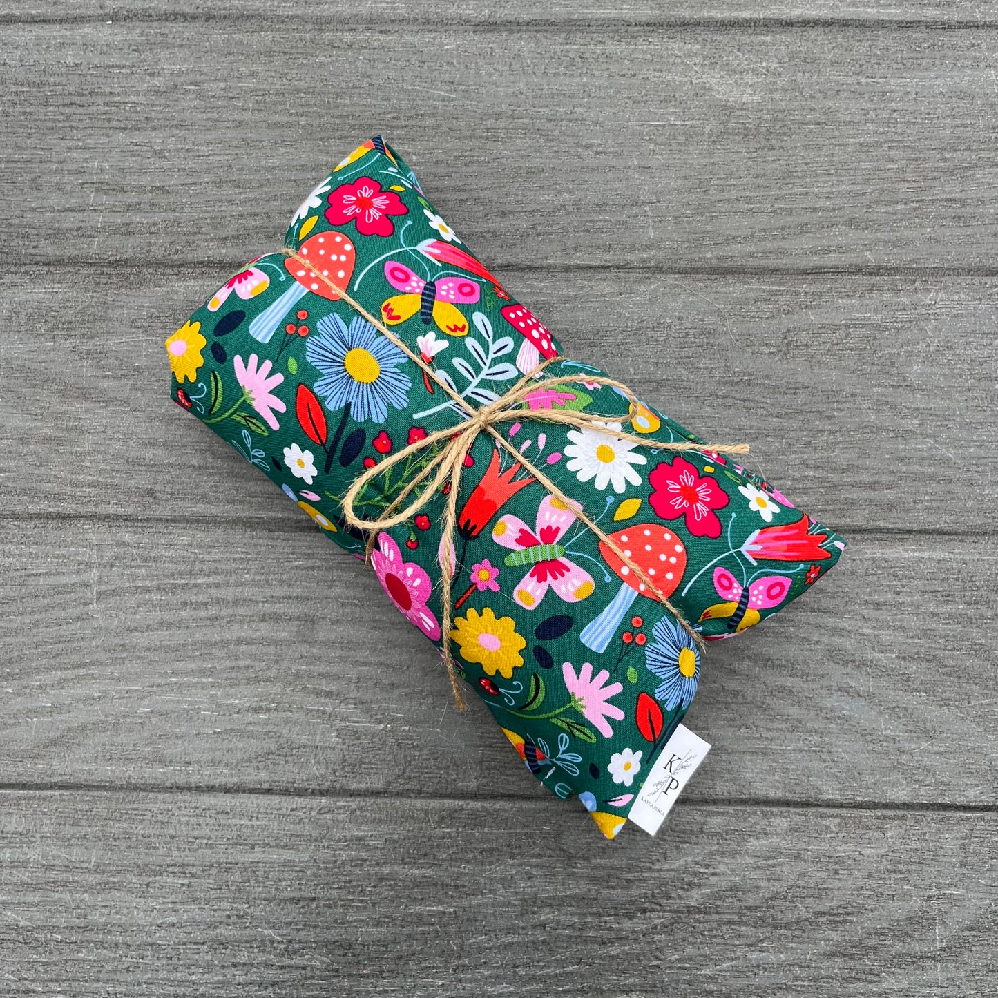 Green Mushrooms - Lavender Rice Bag - Large Hot and Cold Pack