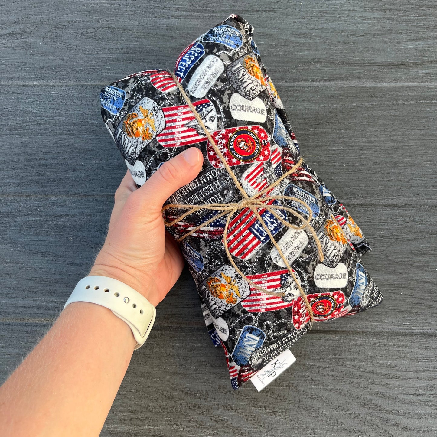Military Print - USMC - Lavender Rice Bag - Large Hot and Cold Pack