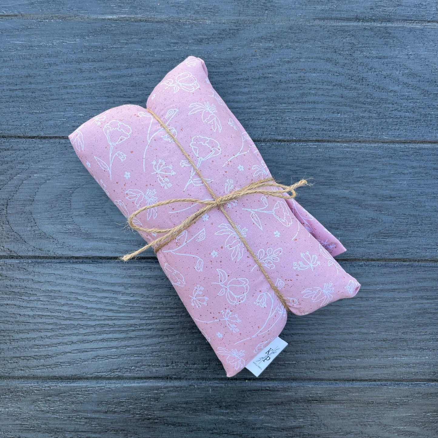 Pink Pencil Flowers - Lavender Rice Bag - Large Hot and Cold Pack
