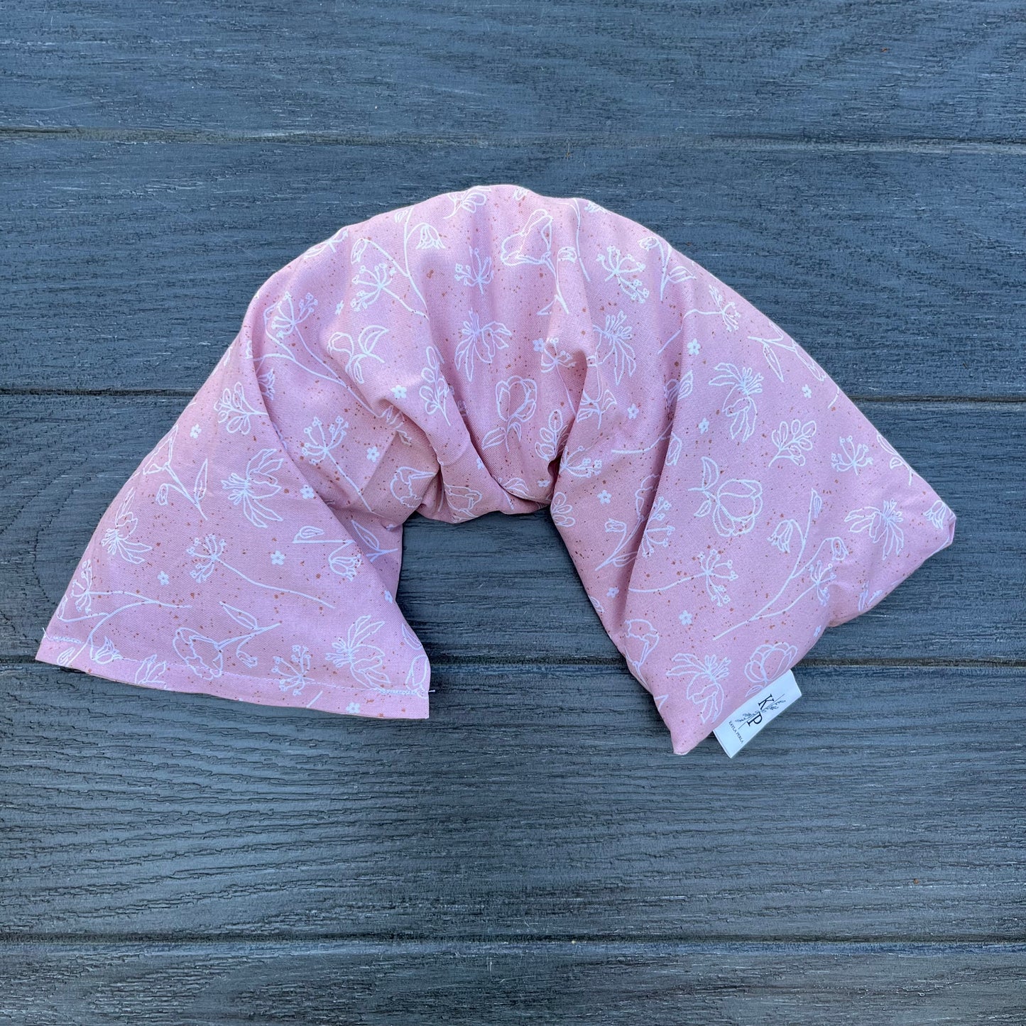 Pink Pencil Flowers - Lavender Rice Bag - Large Hot and Cold Pack