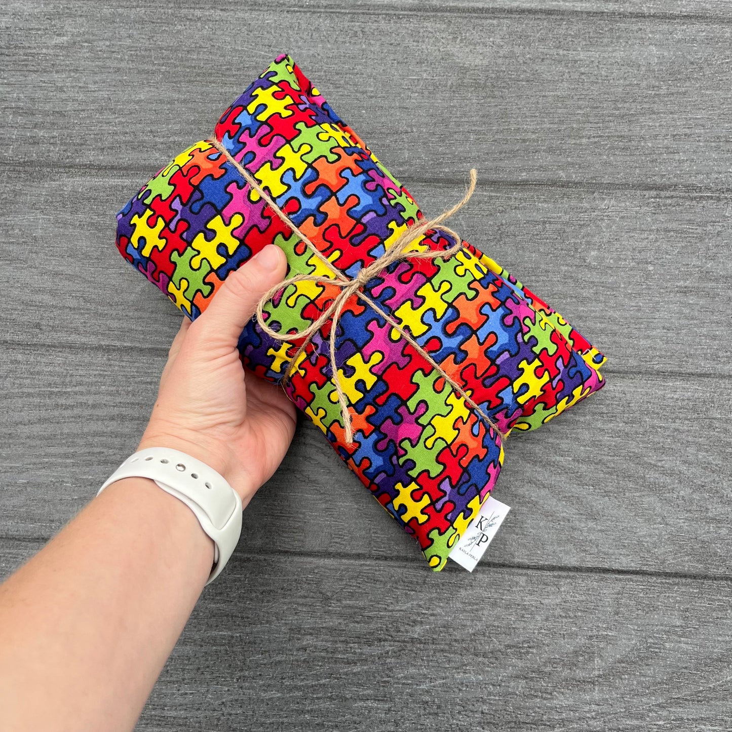 Autism Awareness - Lavender Rice Bag - Large Hot and Cold Pack