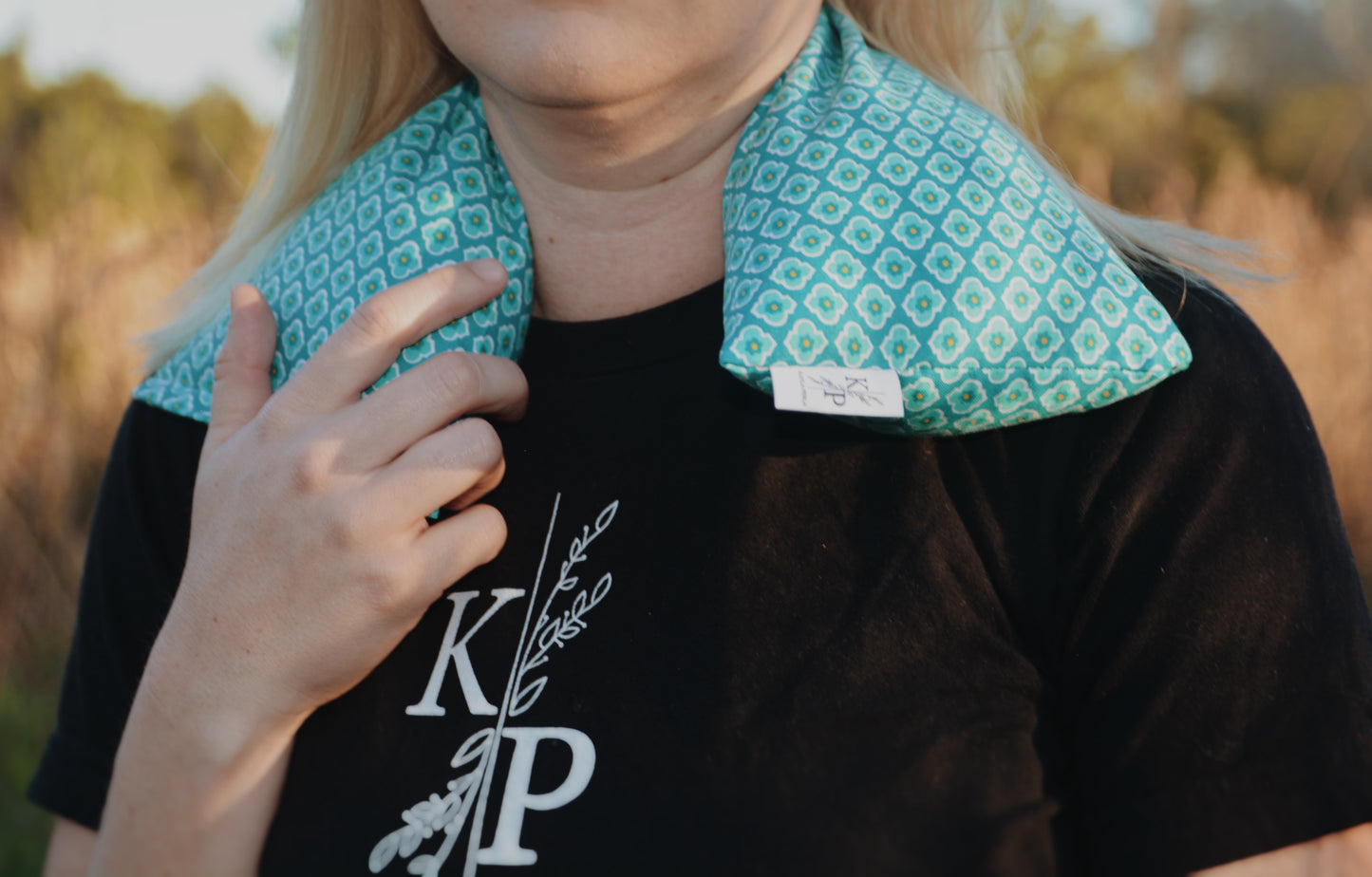 Teal - Lavender Rice Bag - Large Hot and Cold Pack