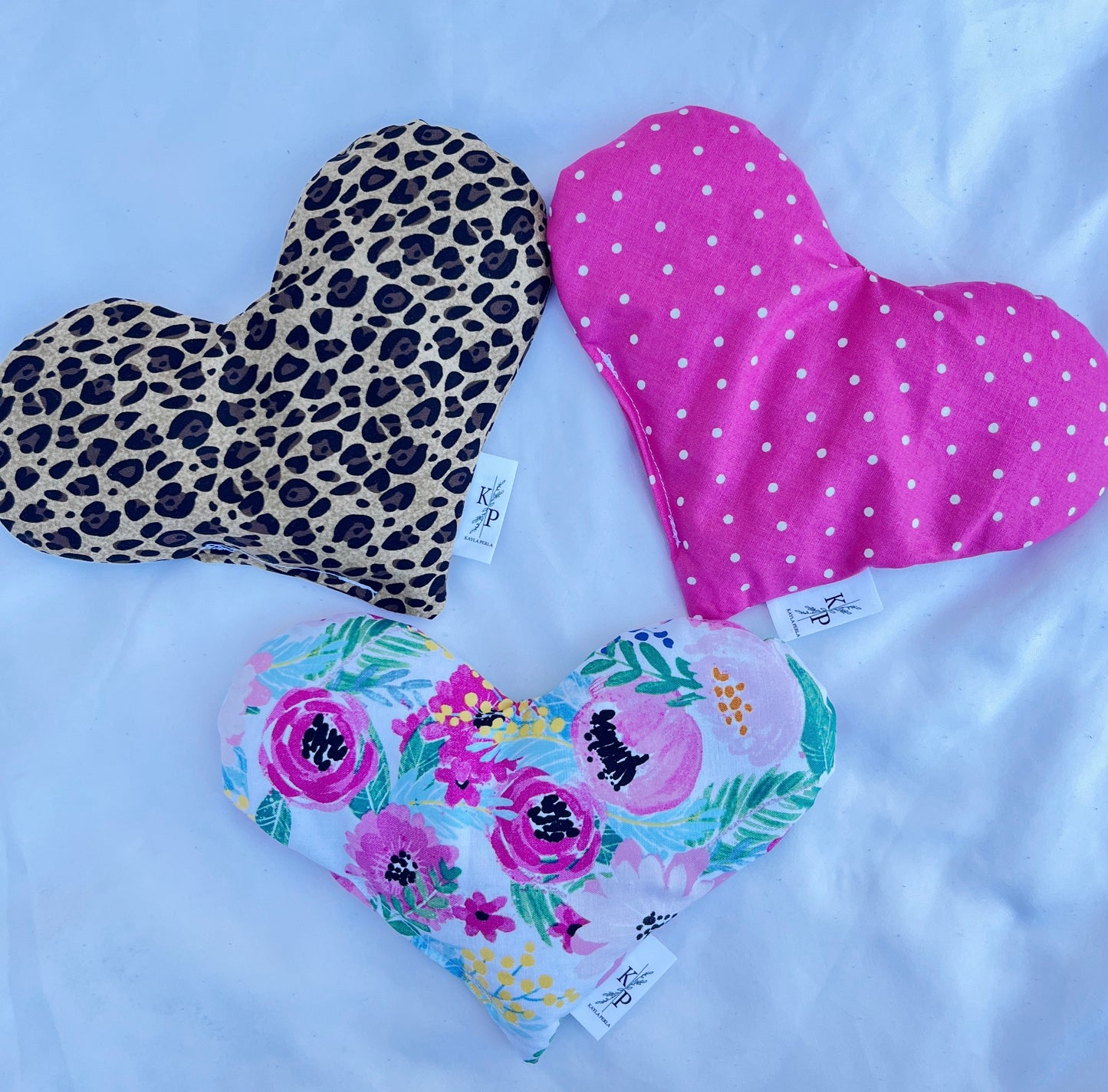 Pink Polka Dot - Heart Bag - Hot and Cold Pack - Eye Mask