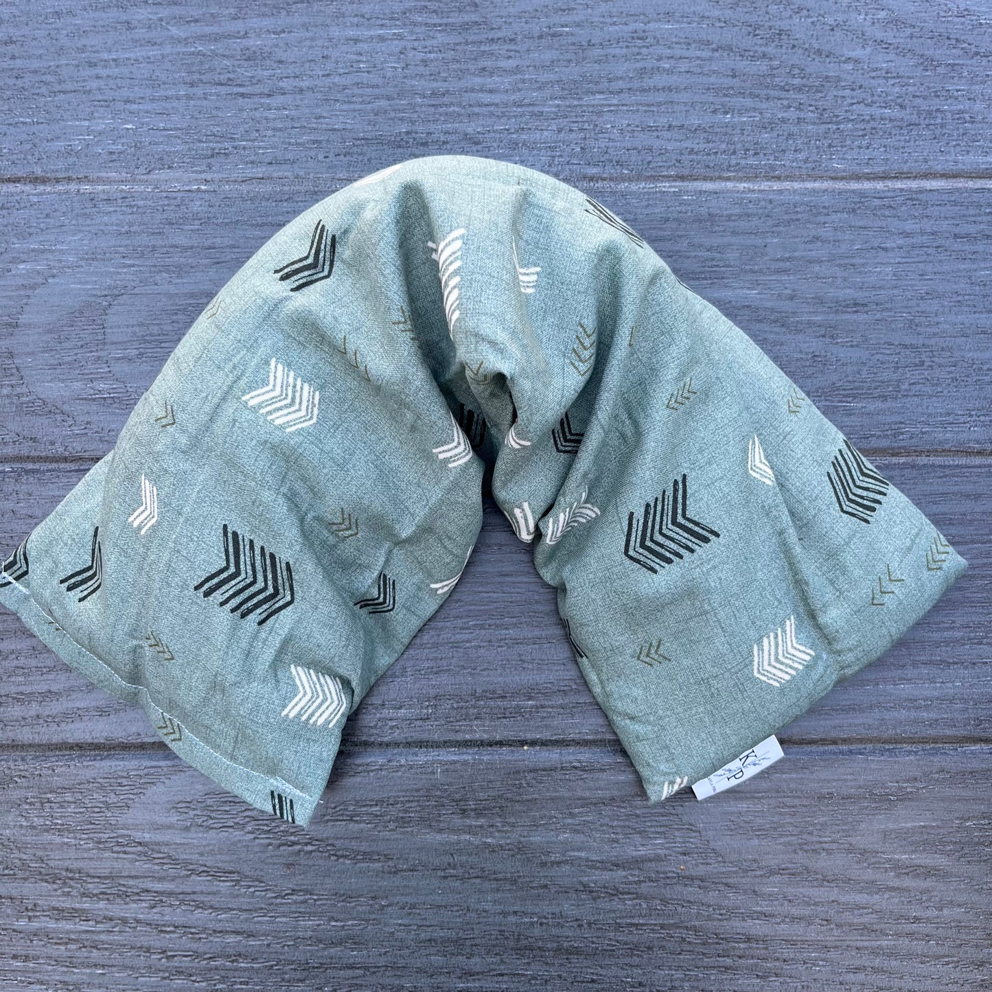 Green Arrows - Lavender Rice Bag - Large Hot and Cold Pack