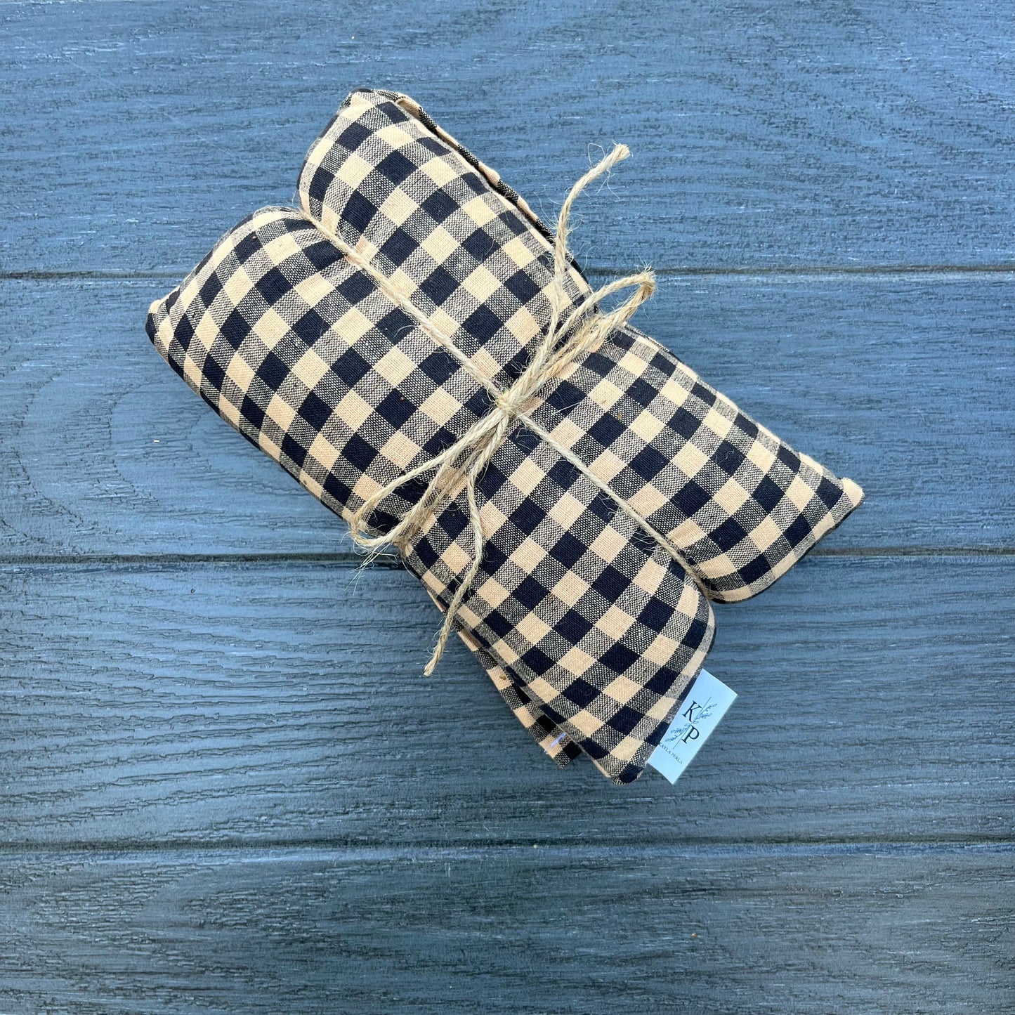 Black Plaid - Lavender Rice Bag - Large Hot and Cold Pack
