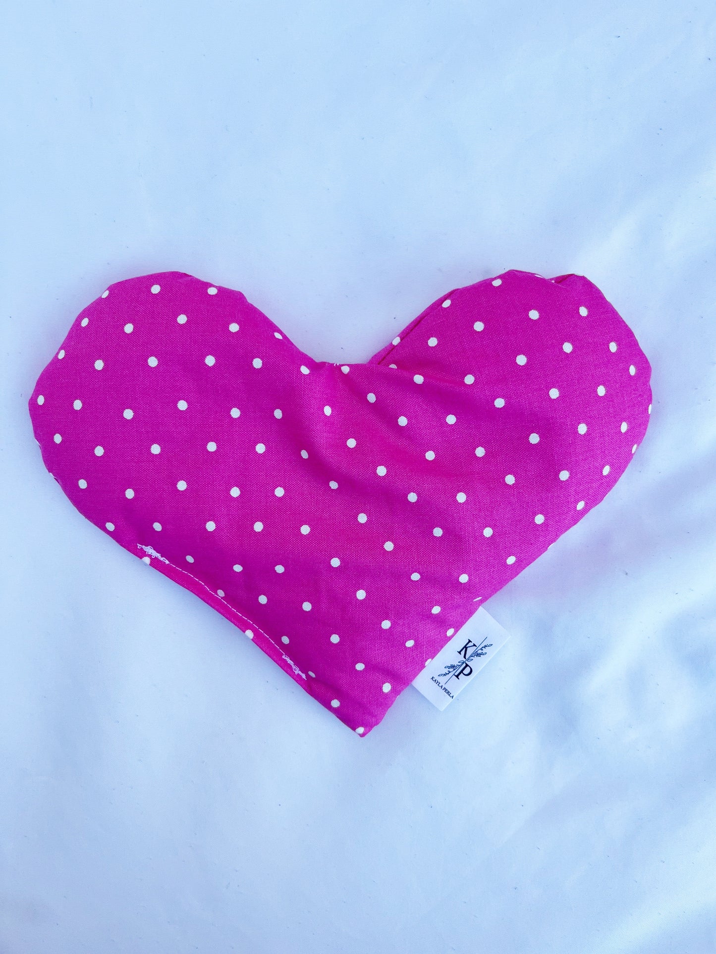 Pink Polka Dot - Heart Bag - Hot and Cold Pack - Eye Mask