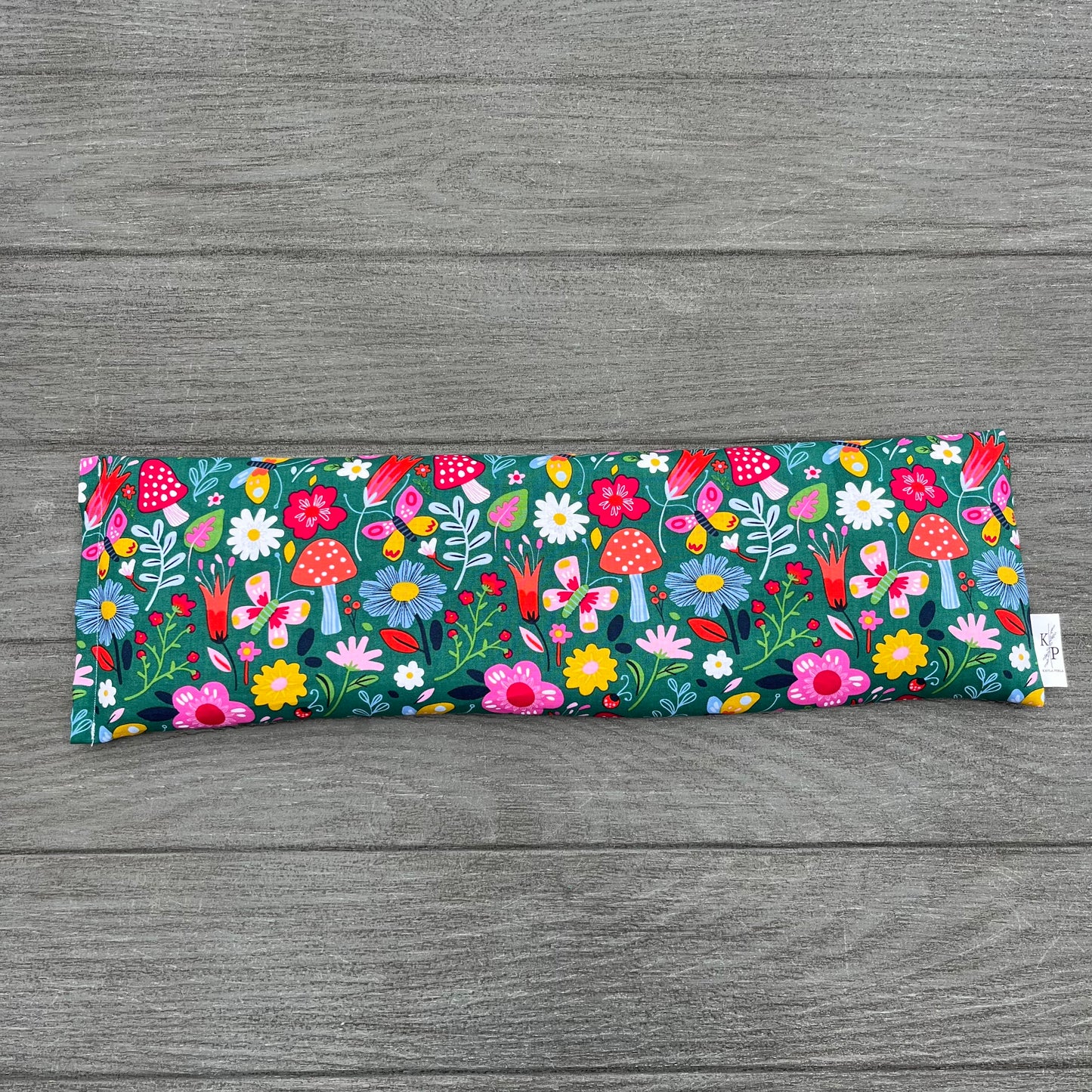 Green Mushrooms - Lavender Rice Bag - Large Hot and Cold Pack