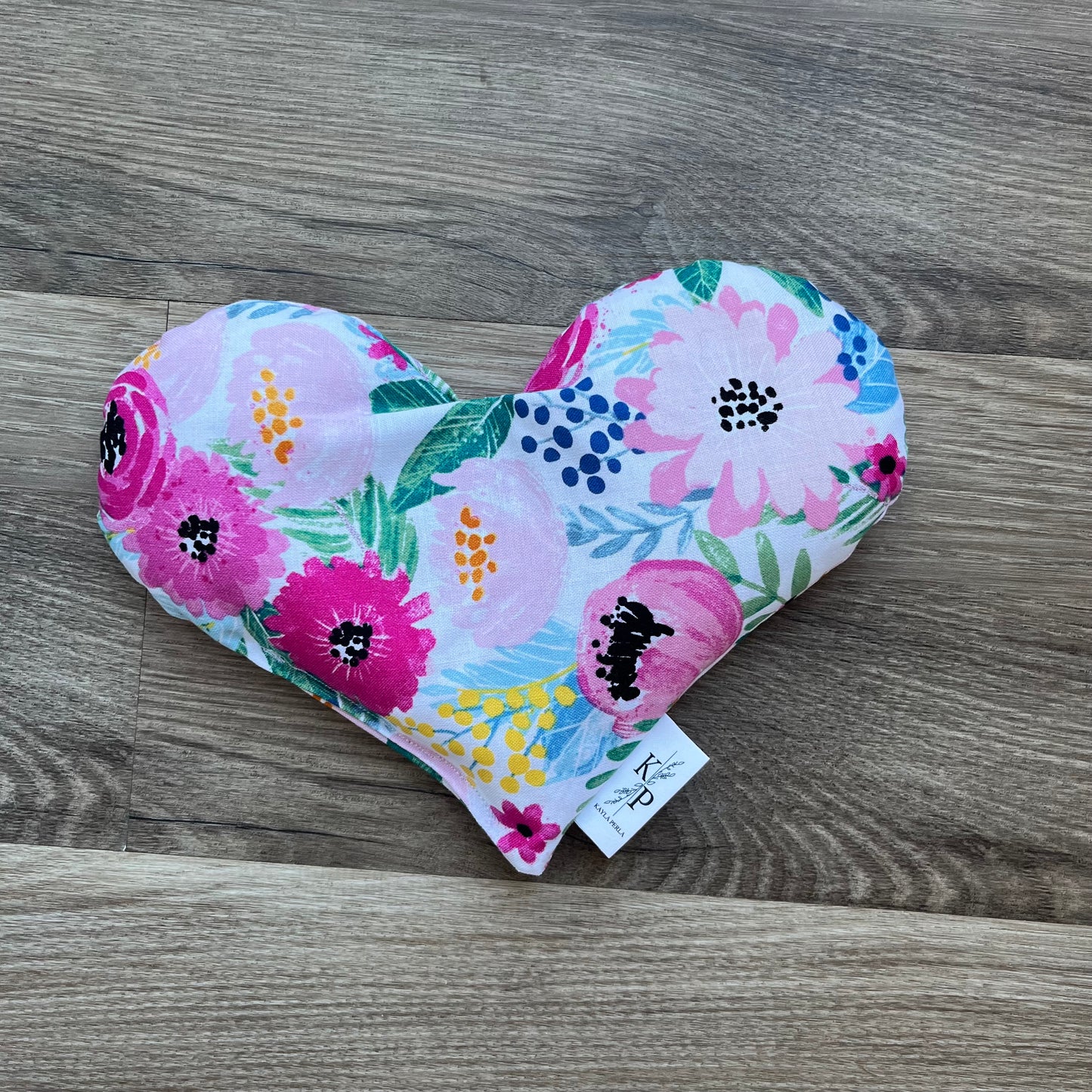 Pink Floral - Heart Bag - Hot and Cold Pack - Eye Mask