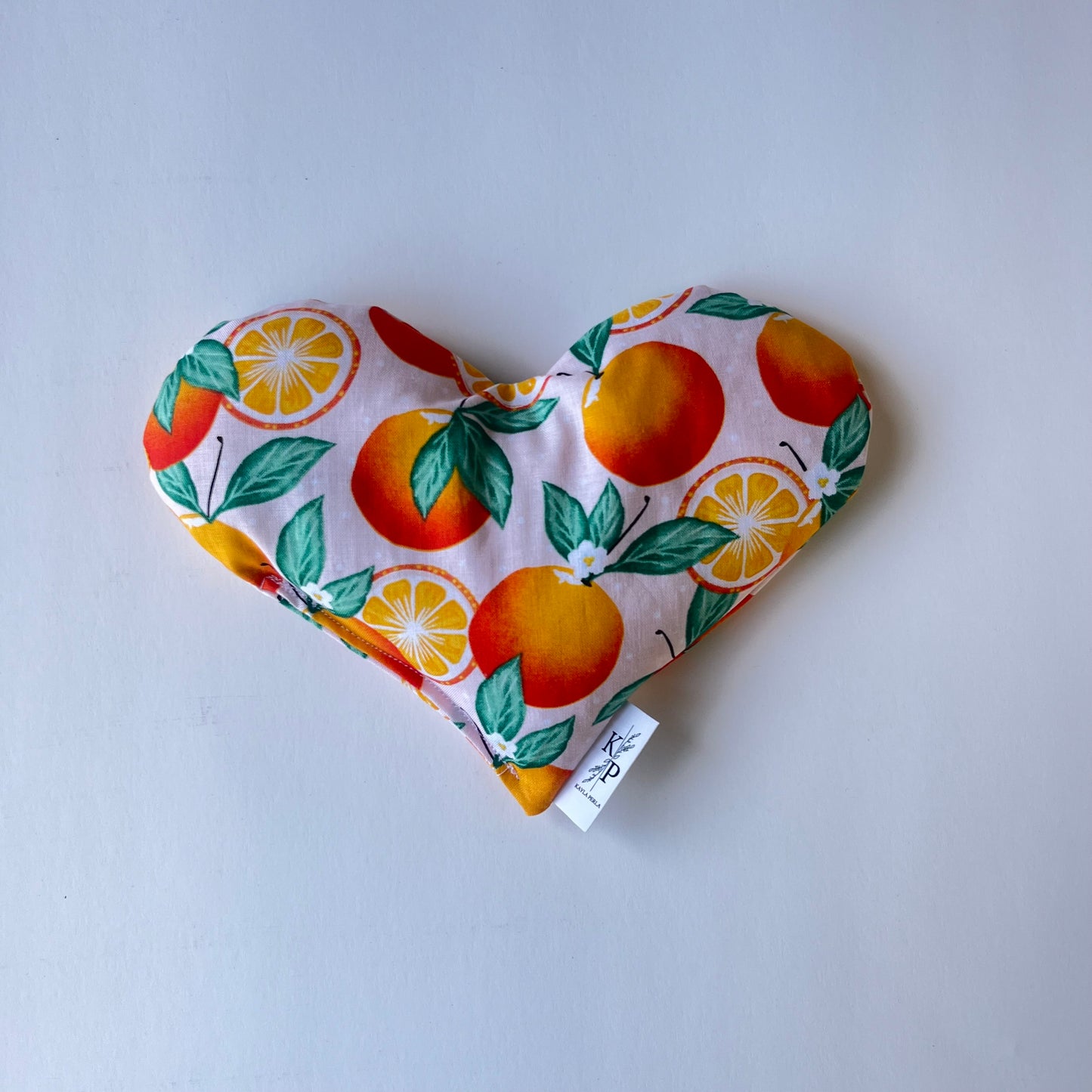 For the Love of Oranges - Heart Bag - Hot and Cold Pack - Eye Mask